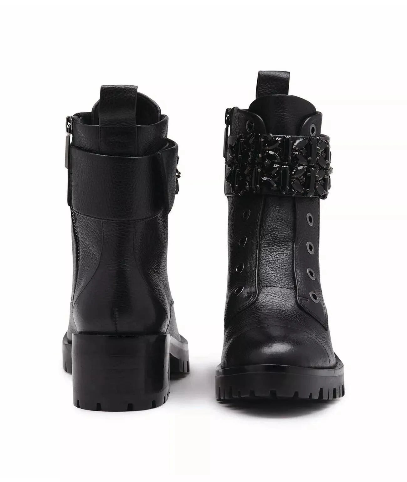 KARL LAGERFELD - Pippa Lugged Sole Zipper Ankle Boots