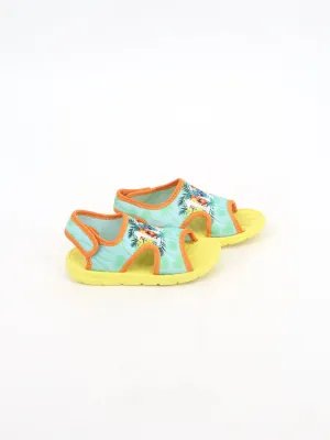 Kid's Girl Graphic Printed Sandals,Yellow