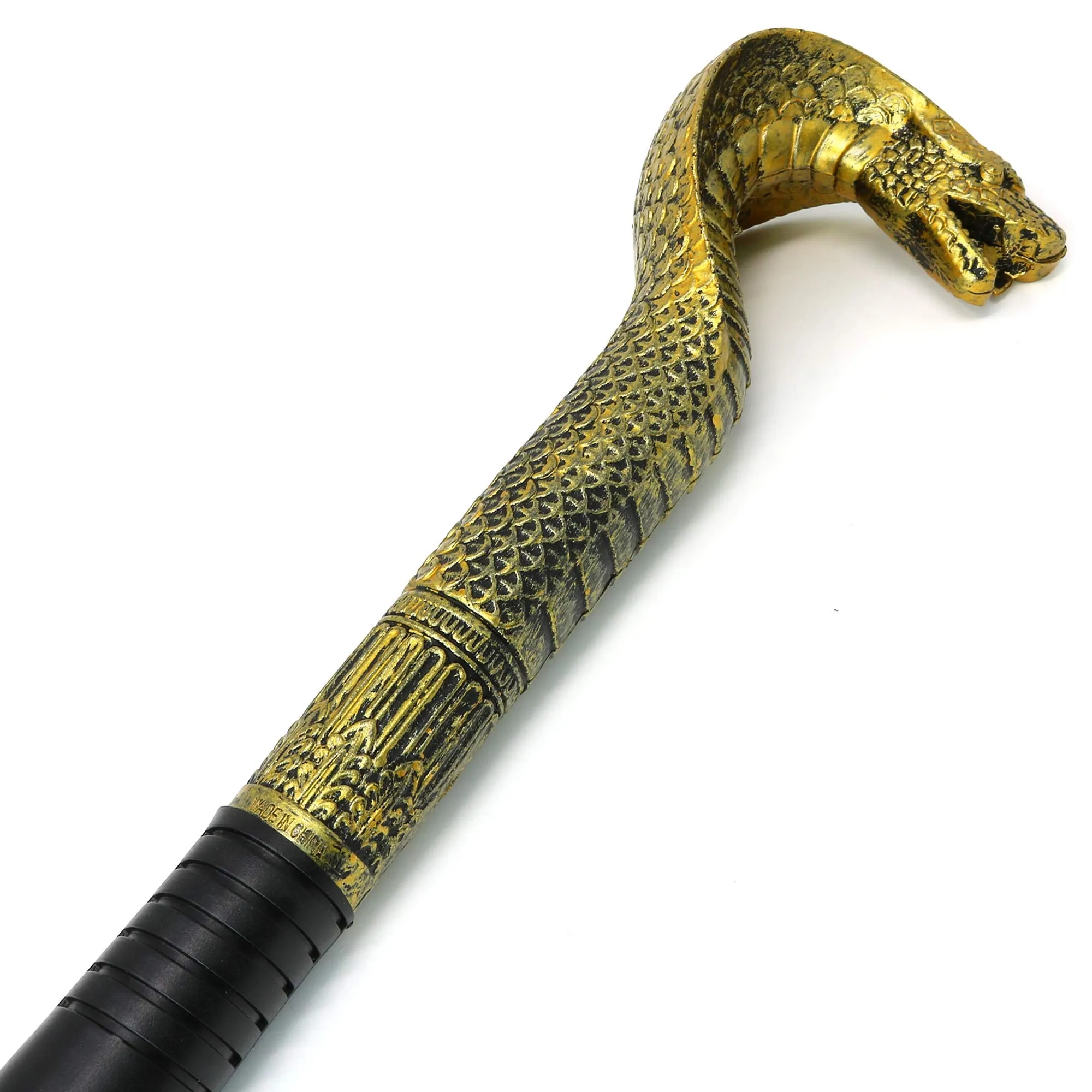 King Cobra Cane - Egyptian Style Staff or Scepter for Emperor - 1 Piece Costume Accessory Prop