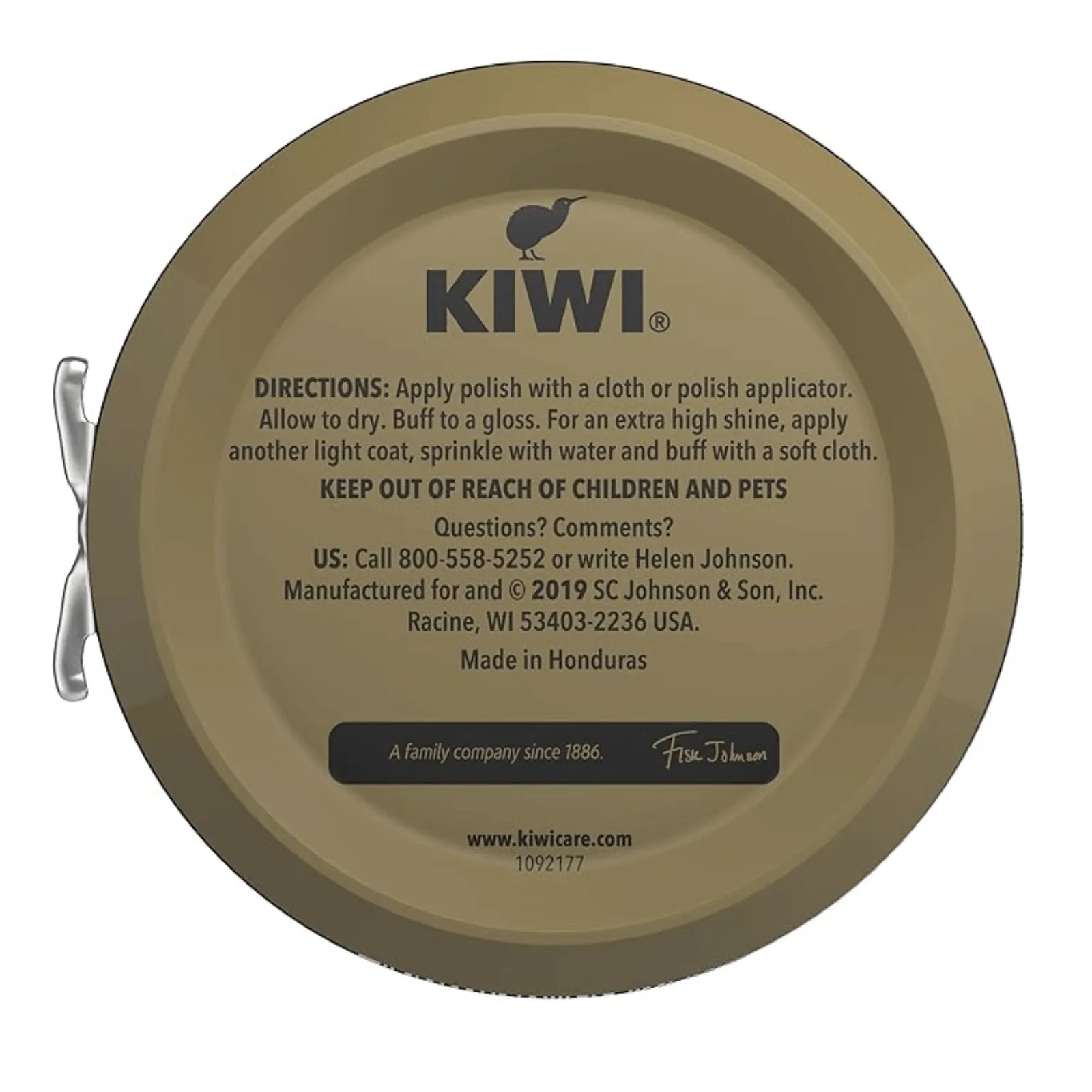 Kiwi Shoe Polish Renew Protect Black Leather Wax Tin 70g