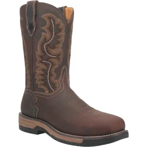 Laredo Mens Stringfellow Steel Toe Brown Leather Work Boots