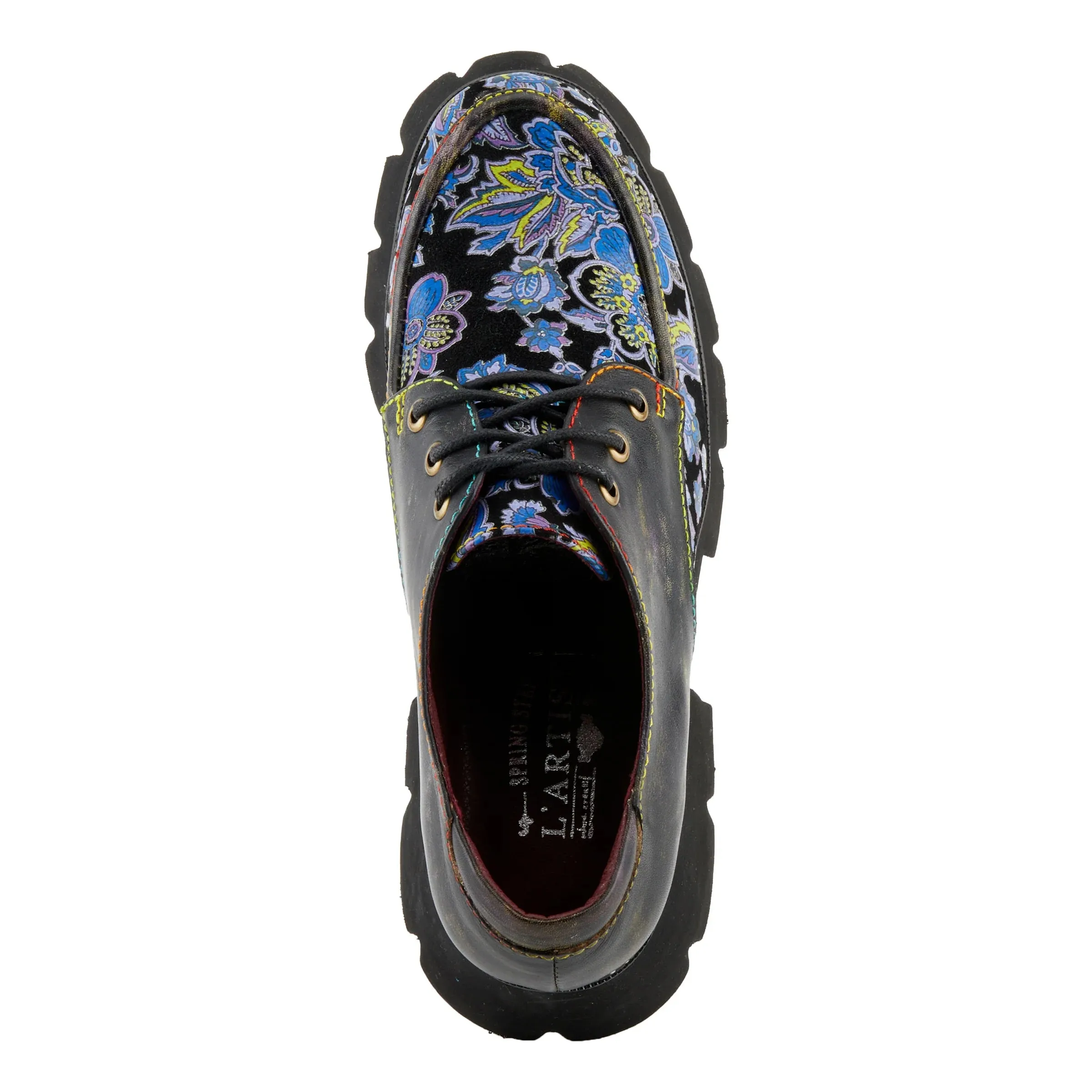 L'Artiste by Spring Step Women's Lugged Heeled Loafer - Blue Multi