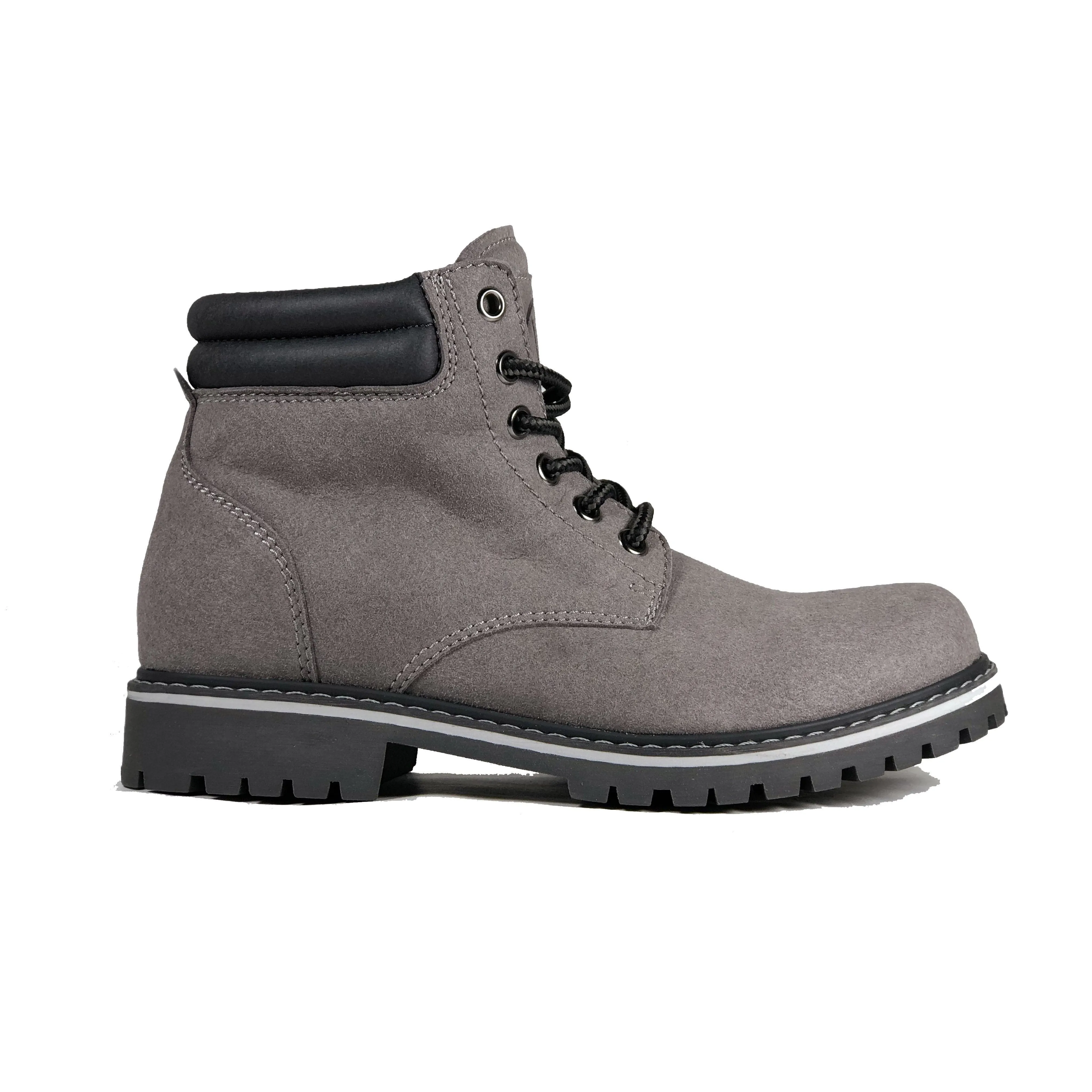 'Lennox' lace-up work boot for women by Zette Shoes - Grey