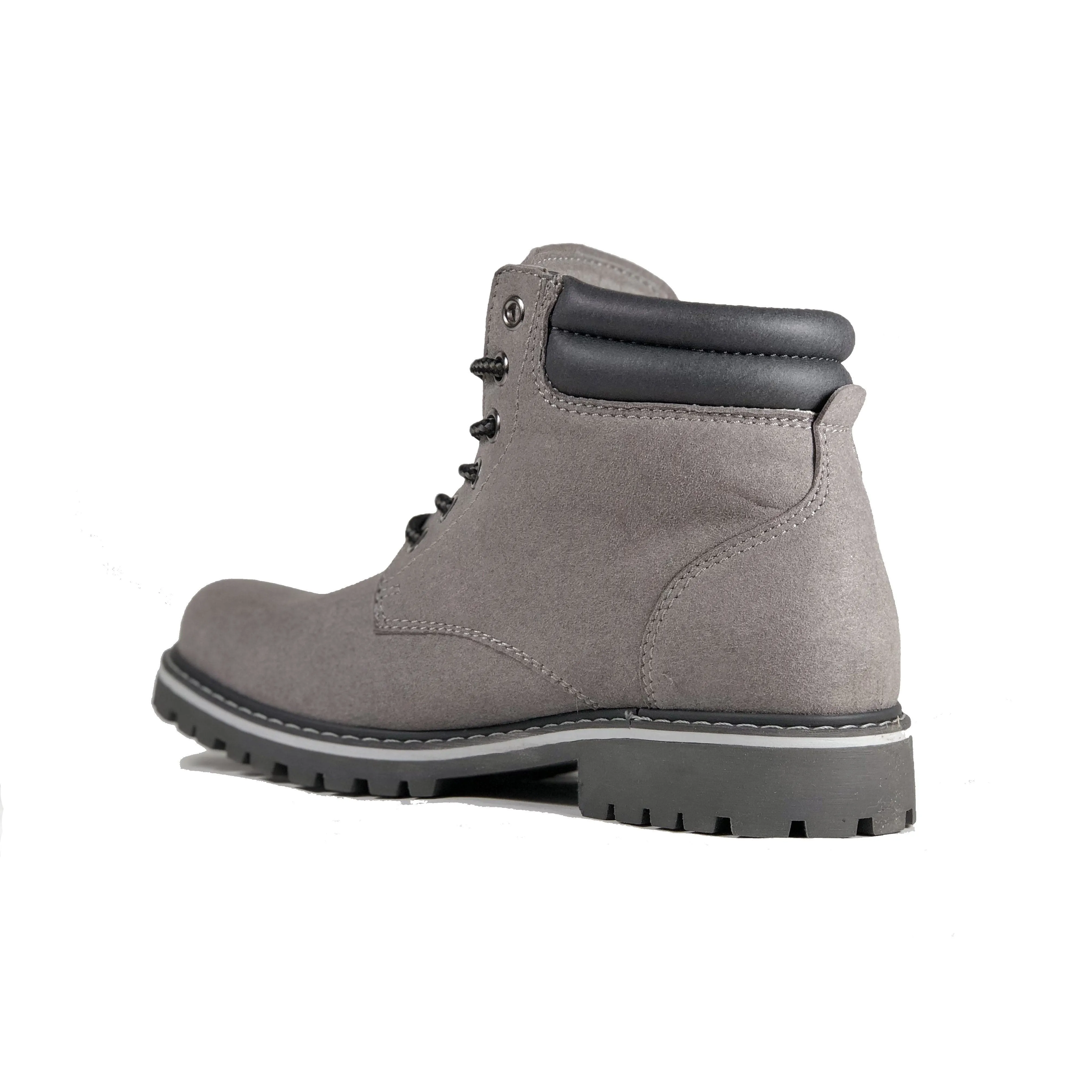 'Lennox' lace-up work boot for women by Zette Shoes - Grey