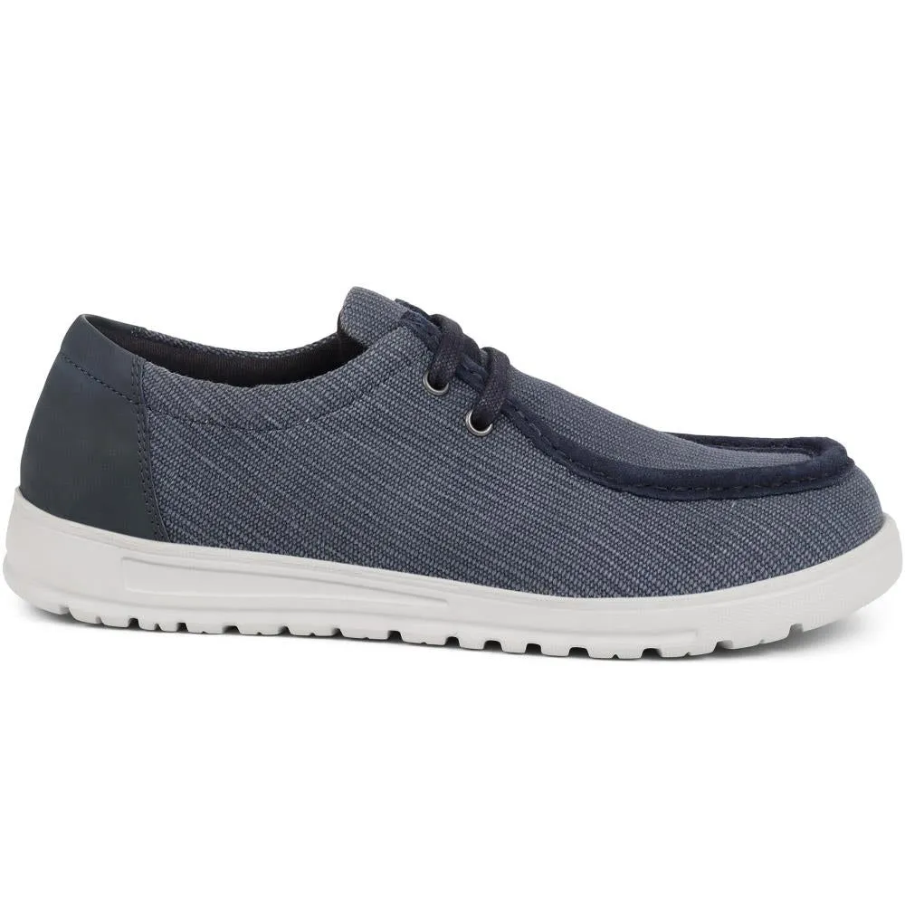 Lightweight Lace-Up Boat Shoes  - RNB39015 / 324 919