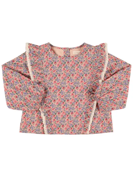 Louise Misha   Printed cotton twill shirt 