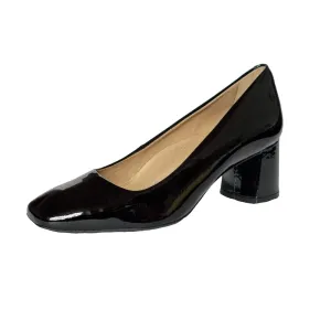 Maria Lya Women's Daisy Patent Leather Court Shoes Black