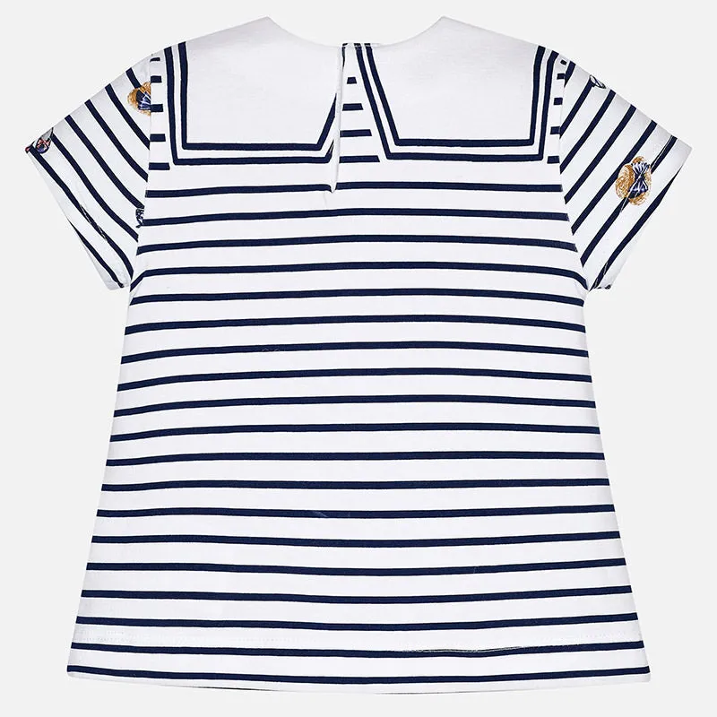 Mayoral Striped Bow T-Shirt