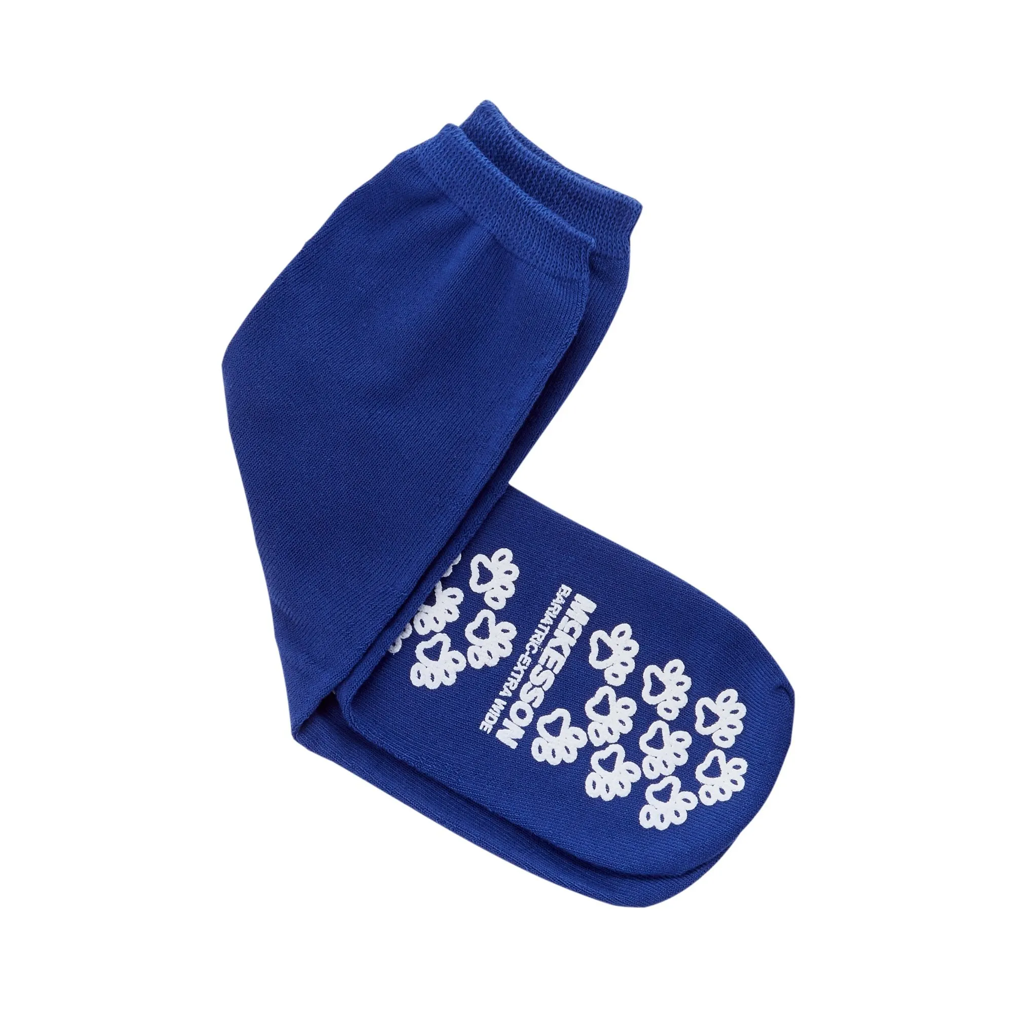 McKesson Terries™ Adult Slipper Socks, Bariatric / X-Wide, Royal Blue