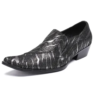 Men Printed Slip On Printed Oxford Shoes