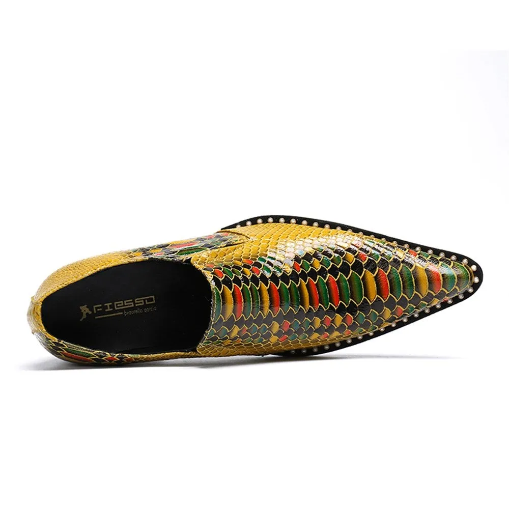 Men Slip On Printed Oxofrd Shoes