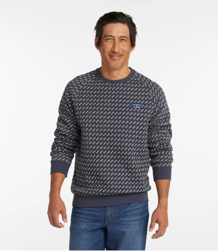 Men's Bean's Quilted Sweatshirt, Crewneck, Print