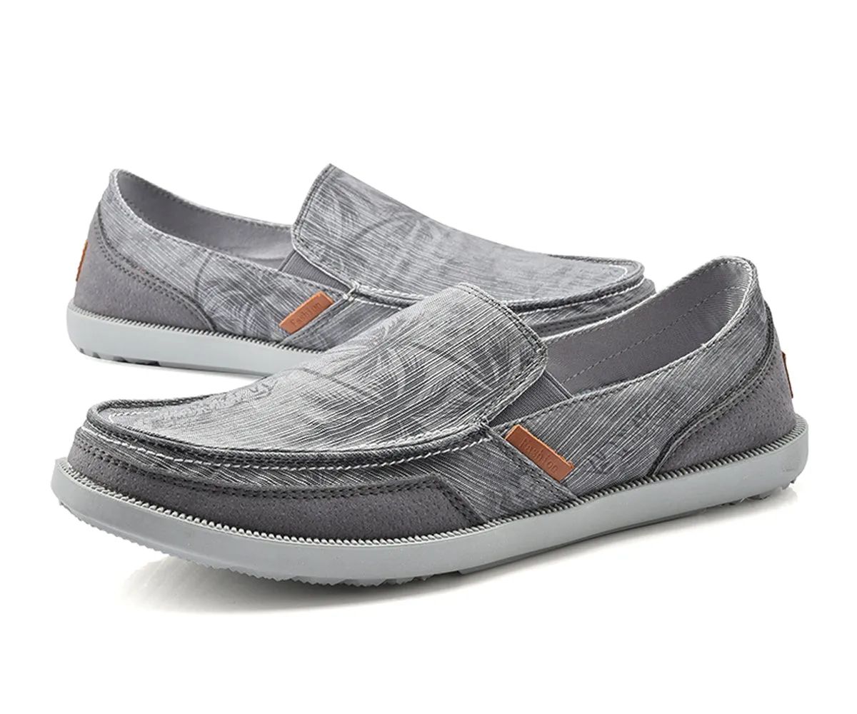 Mens Classic Cloth Shoes Breathable Slip on Flat Loafer | runandup