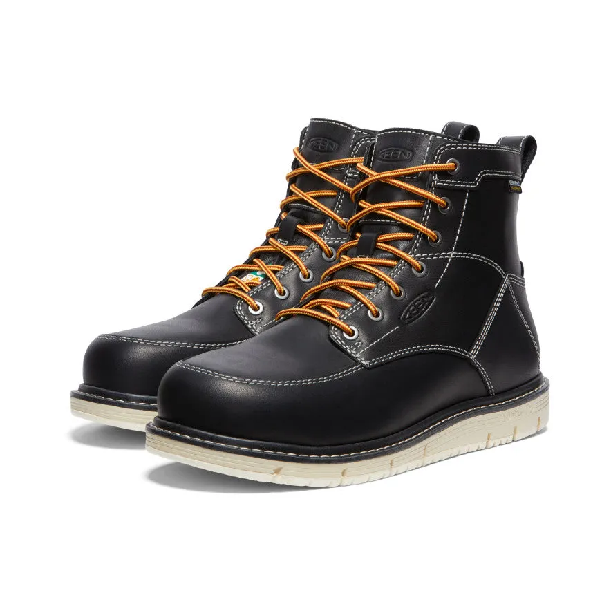 Men's CSA San Jose 6" Waterproof Boot (Aluminum Toe)  |  Black/Off White