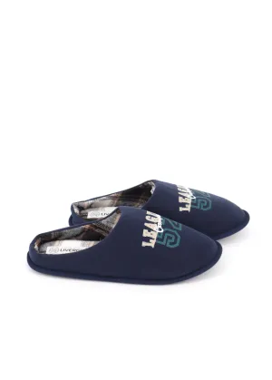 Men's Printed Slippers,Navy