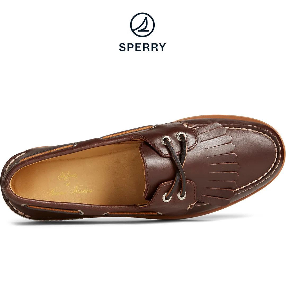 Men's Sperry x Brooks Brothers Authentic Original™ Kiltie Boat Shoe - Brown (STS24332)