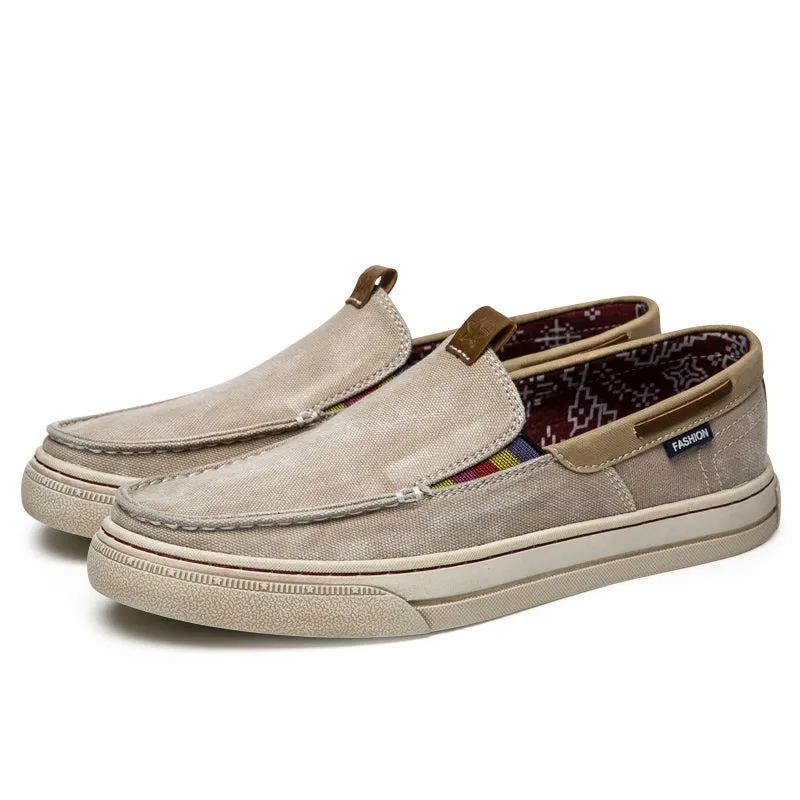 Mens Vintage Boat Shoes Walking Casual Breathable Loafers | runandup