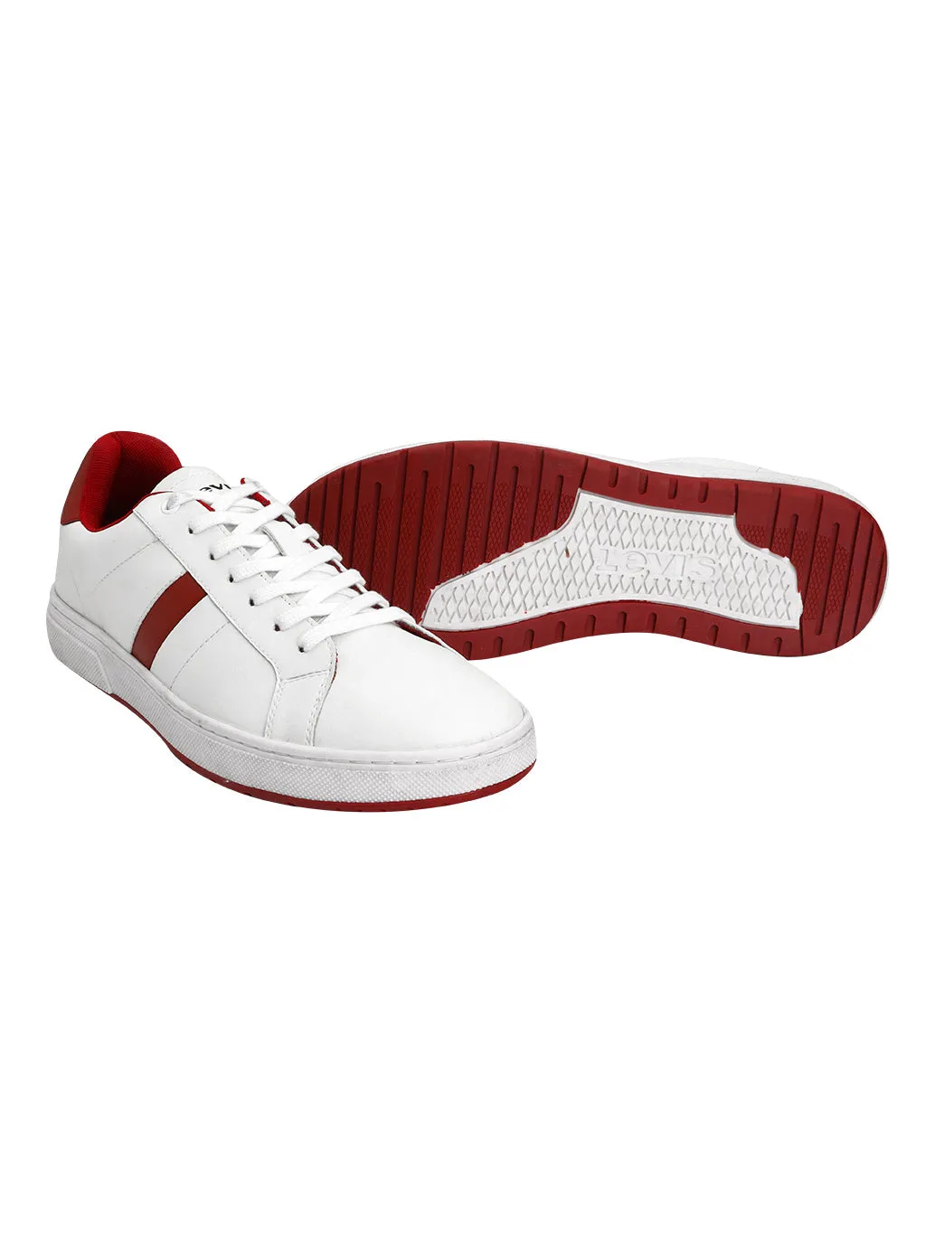 Men's White Colorblock Sneakers