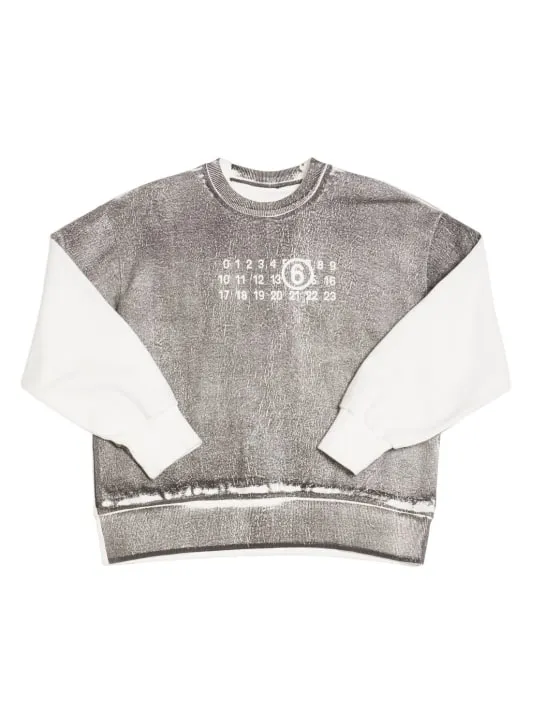 MM6 Maison Margiela   Garment-dyed cotton jersey sweatshirt 