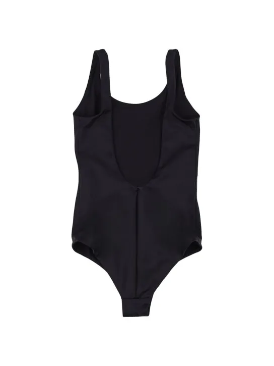 MM6 Maison Margiela   Logo print Lycra one piece swimsuit 