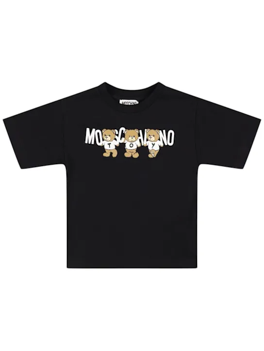 Moschino   Printed cotton jersey t-shirt 