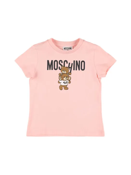 Moschino   Printed cotton jersey t-shirt 