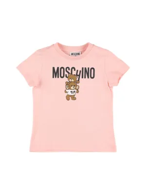 Moschino   Printed cotton jersey t-shirt 