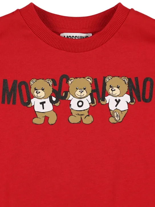 Moschino   Printed cotton jersey t-shirt 