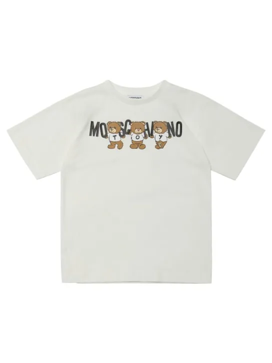 Moschino   Printed cotton jersey t-shirt 