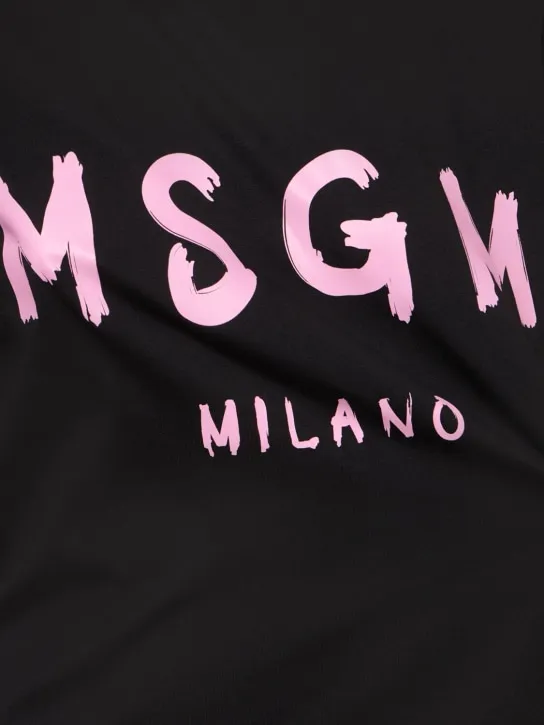 MSGM   Cotton jersey logo t-shirt 