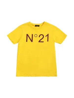 N°21   Logo print cotton jersey t-shirt 