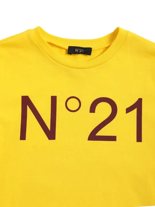 N°21   Logo print cotton jersey t-shirt 