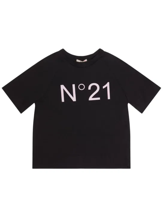 N°21   Printed cotton jersey t-shirt 