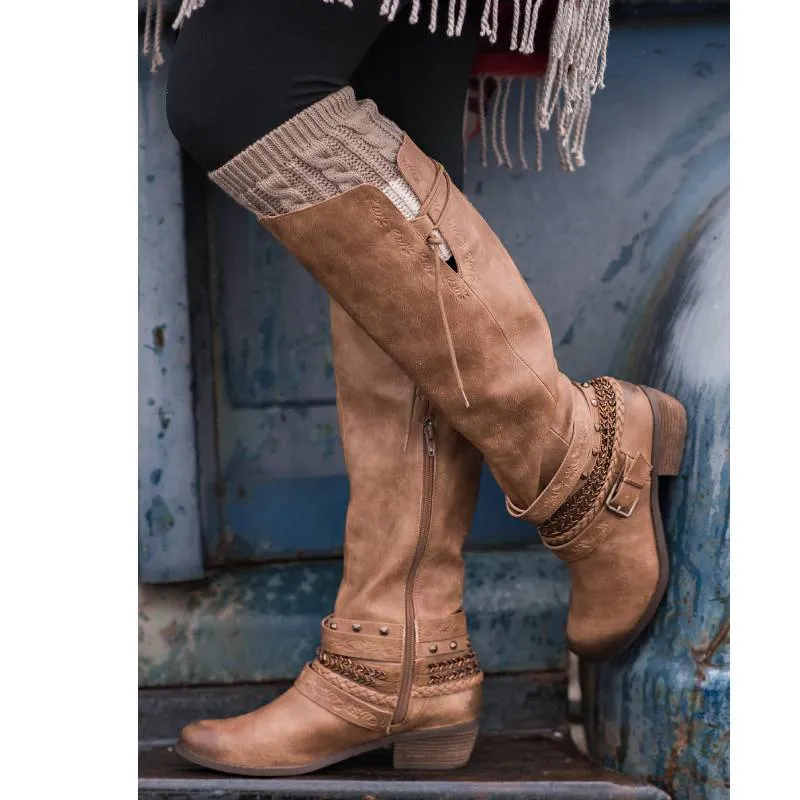 Natasha™ - Hohe Retro Stiefel