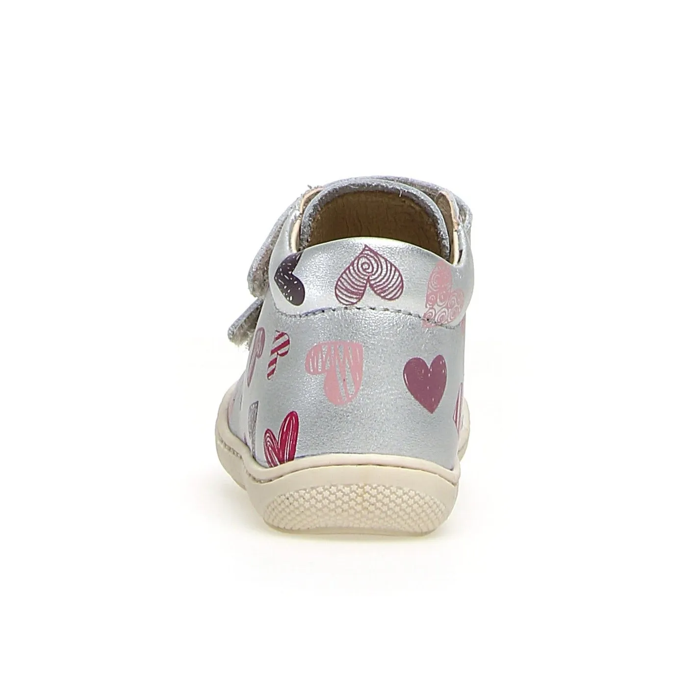 Naturino Girl's Cocoon Vl Matt Heart Sneakers - Silver