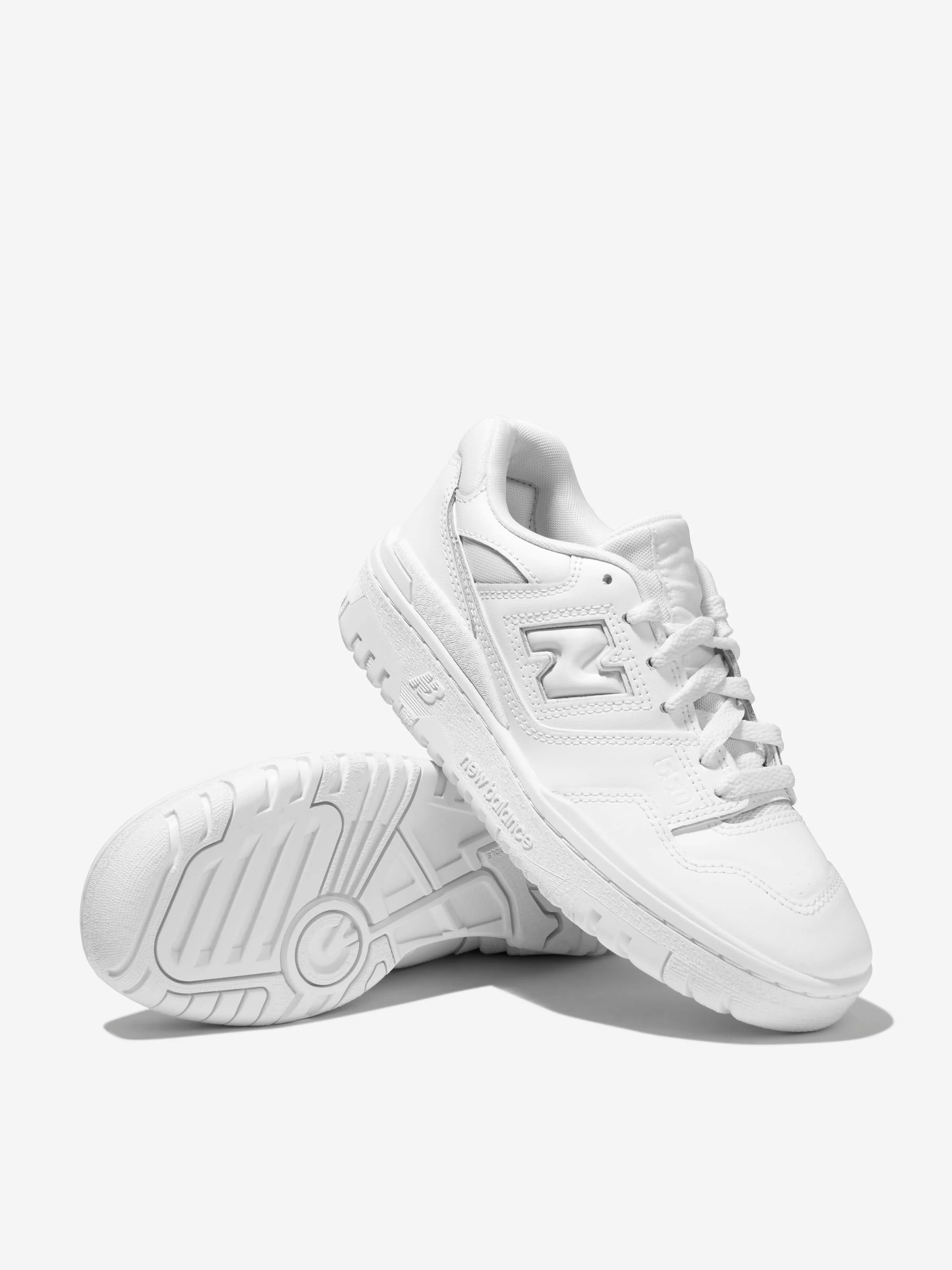 New Balance Kids 550 Lace Up Logo Trainers in White