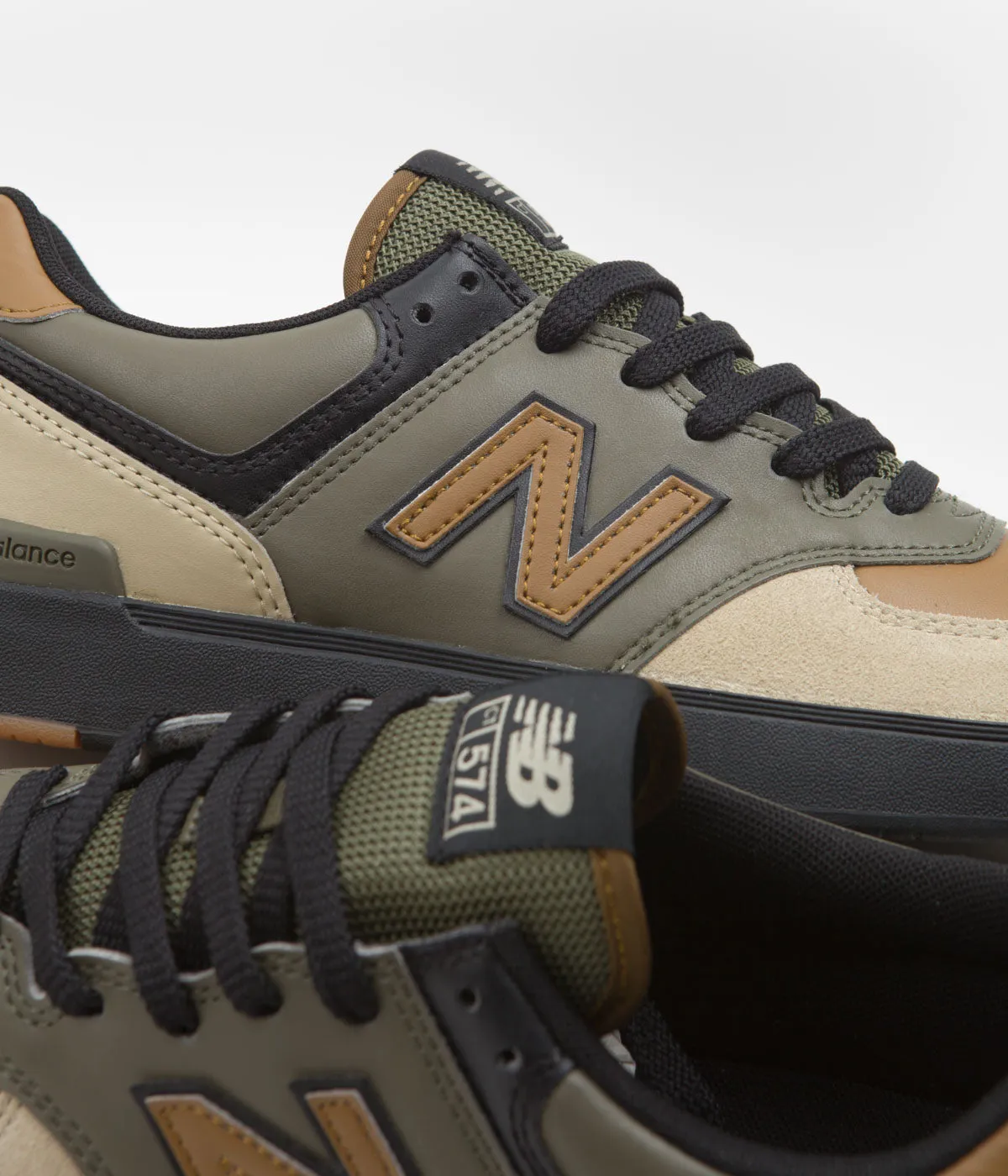 New Balance Pro Court 574 Shoes - Brown / Brown / Black