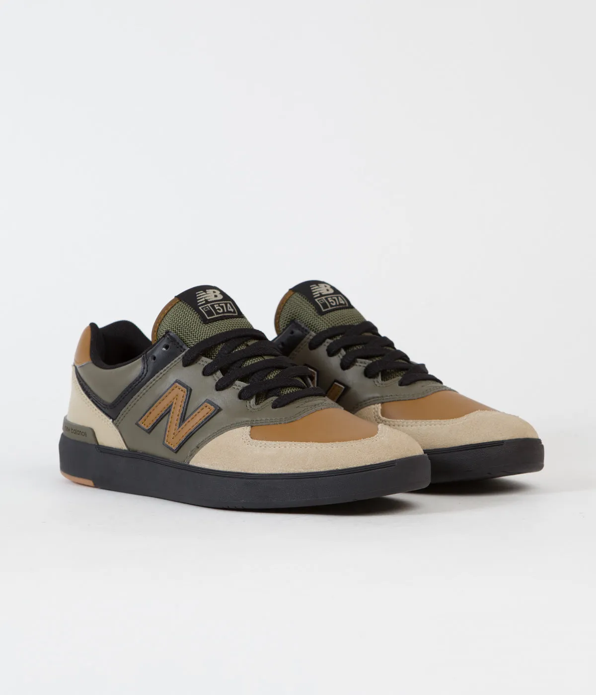 New Balance Pro Court 574 Shoes - Brown / Brown / Black