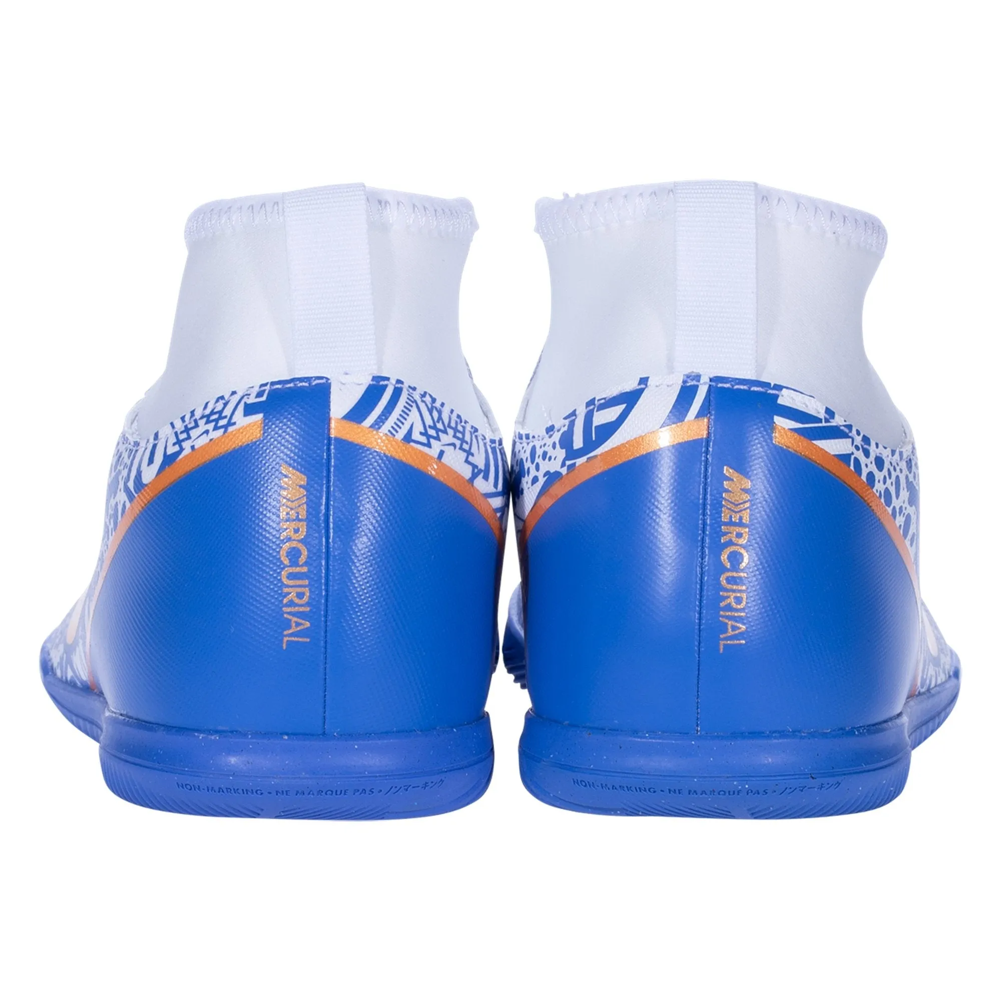 Nike Junior Superfly 9 Club CR7 IC Indoor Shoes - White/MetallicCopper/Concord/MediumBlue