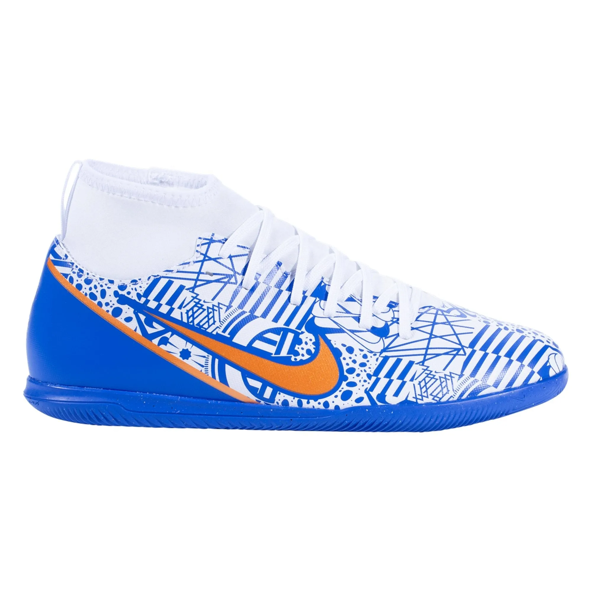 Nike Junior Superfly 9 Club CR7 IC Indoor Shoes - White/MetallicCopper/Concord/MediumBlue