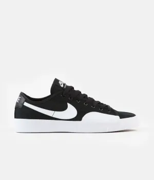 Nike SB Blazer Court Shoes - Black / White - Black - Gum Light Brown