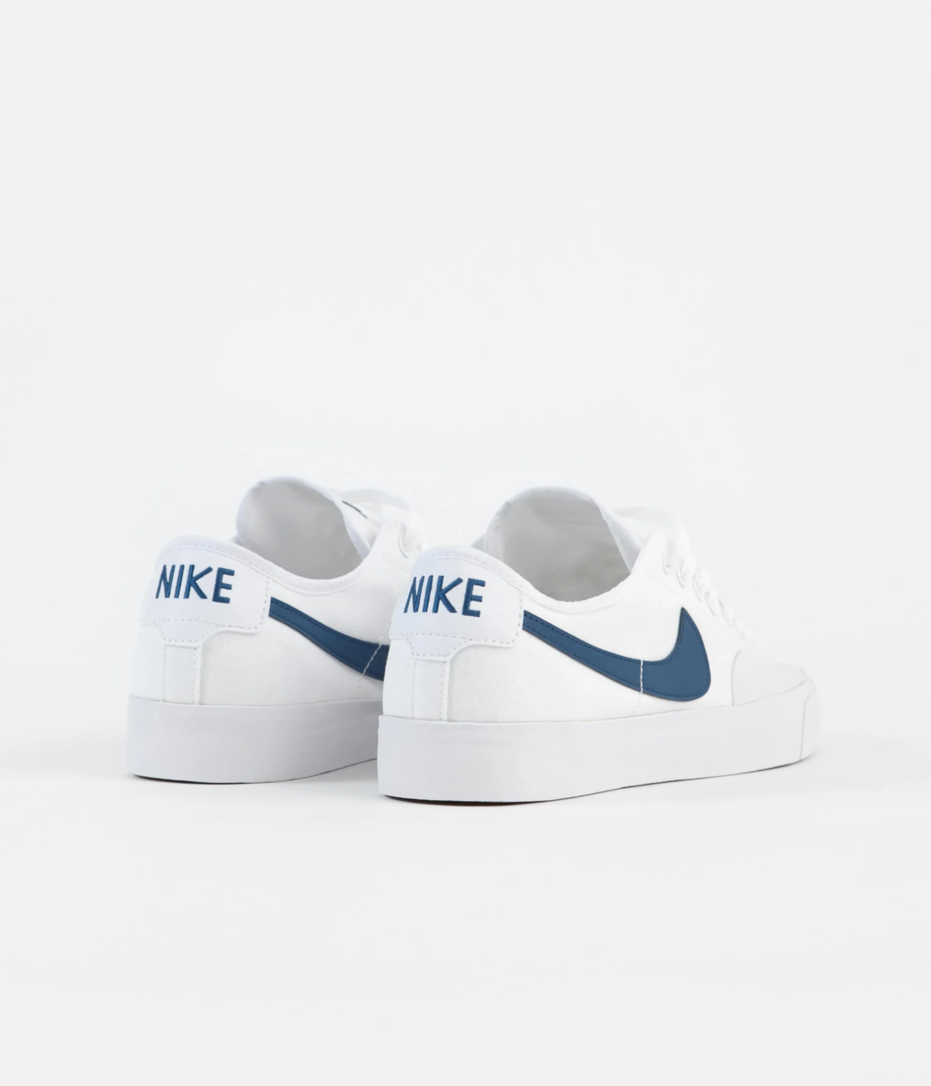 Nike SB Blazer Court Shoes - White / Court Blue - White - White