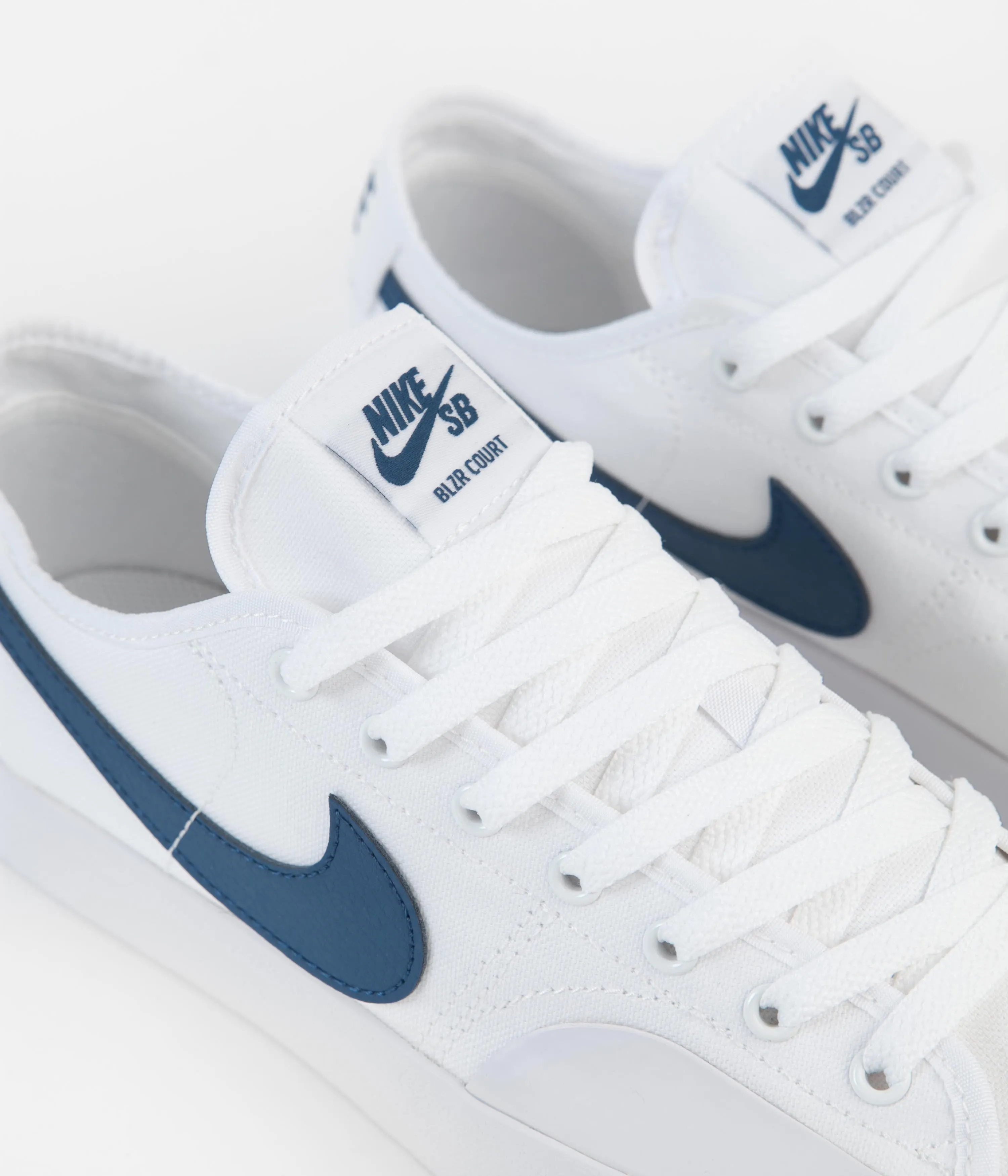 Nike SB Blazer Court Shoes - White / Court Blue - White - White