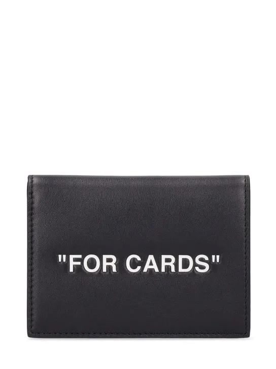 Off-White   &quot;For Cards&quot; folded leather card holder 