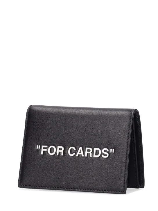 Off-White   &quot;For Cards&quot; folded leather card holder 