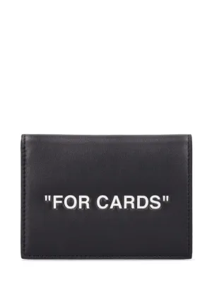 Off-White   &quot;For Cards&quot; folded leather card holder 