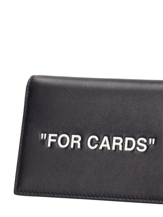 Off-White   &quot;For Cards&quot; folded leather card holder 