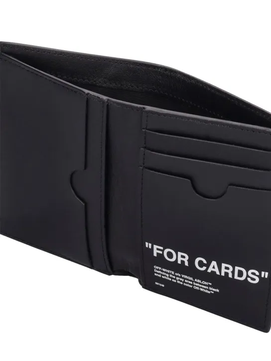 Off-White   &quot;For Cards&quot; folded leather card holder 