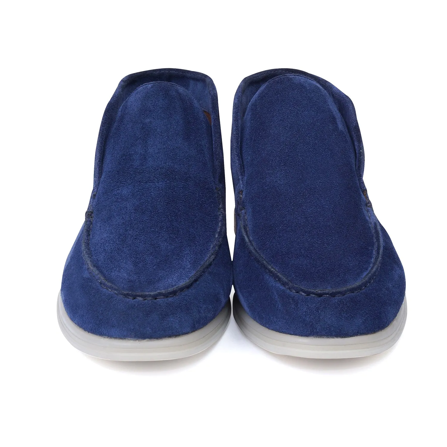 Open Walk Blue Suede Leather Yacht Boots