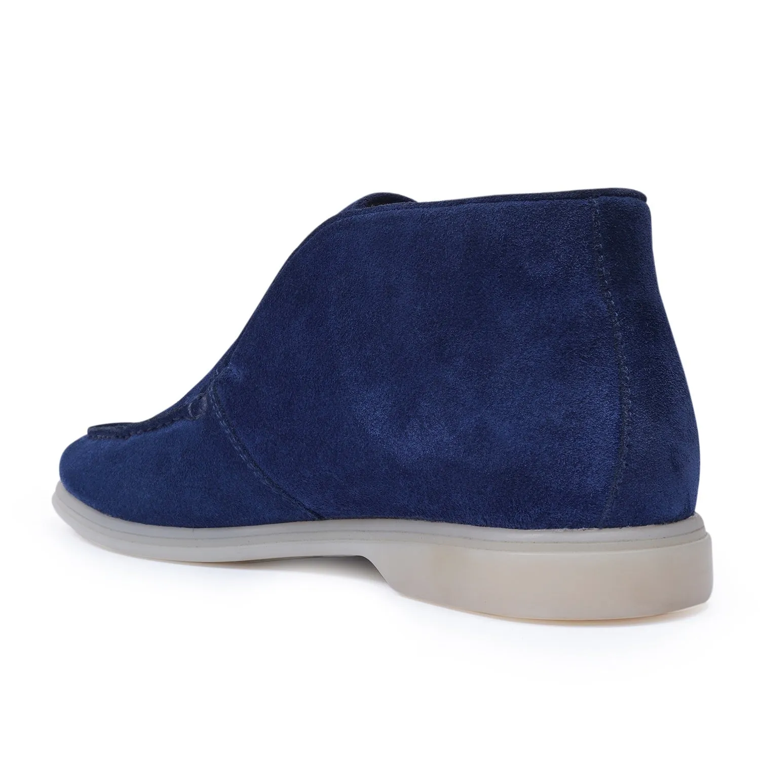 Open Walk Blue Suede Leather Yacht Boots